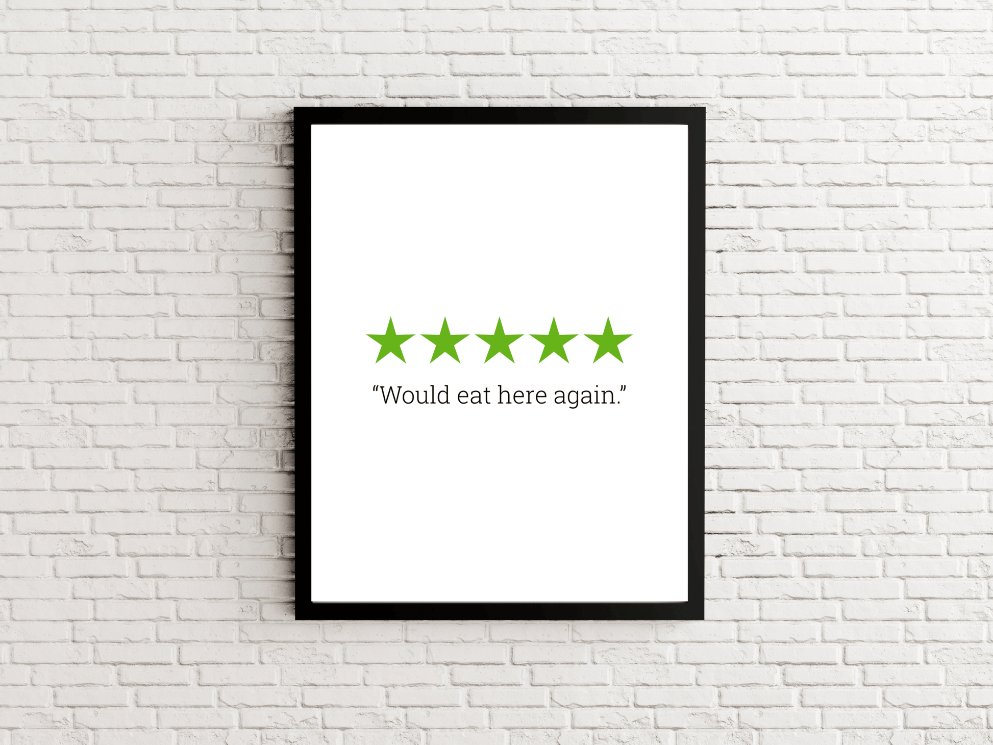 Would Eat Here Again 5 Green Stars Funny Kitchen Dining Room Print Prints Moments That Unite