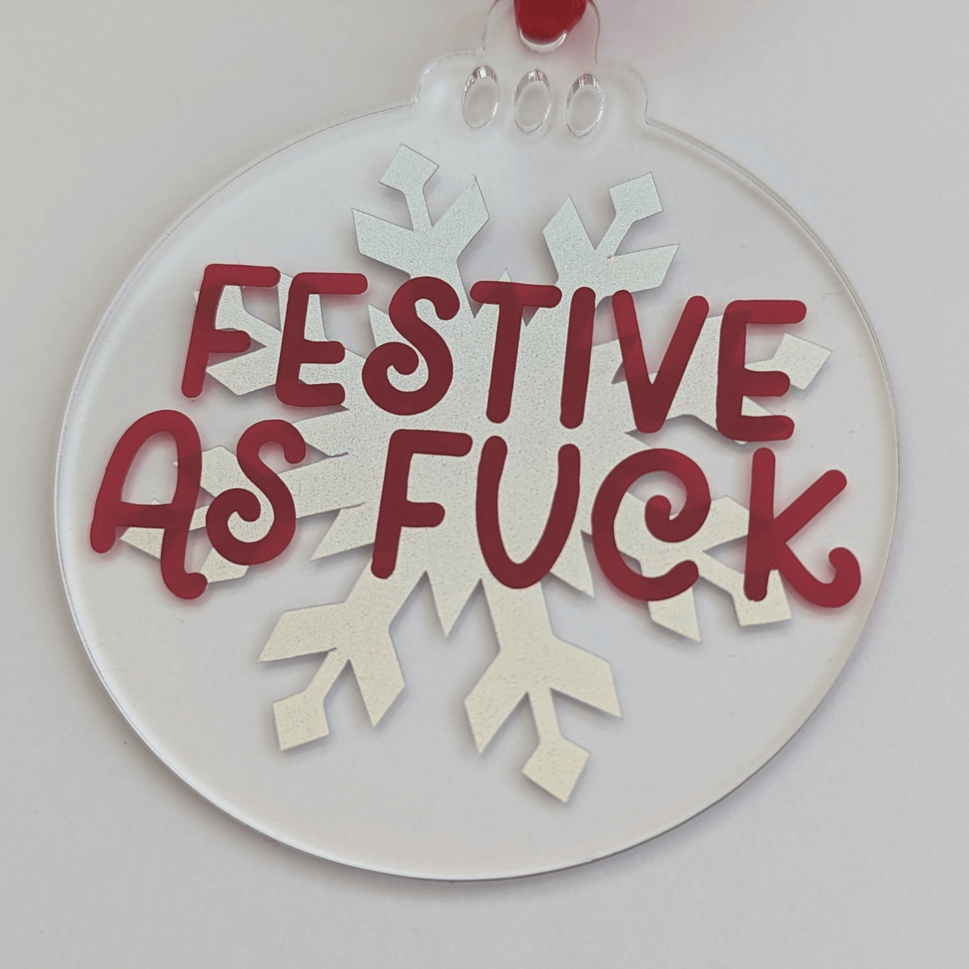 Little Kraken's Festive As Fuck Hanging Decoration, Christmas Decorations for £4.99 each