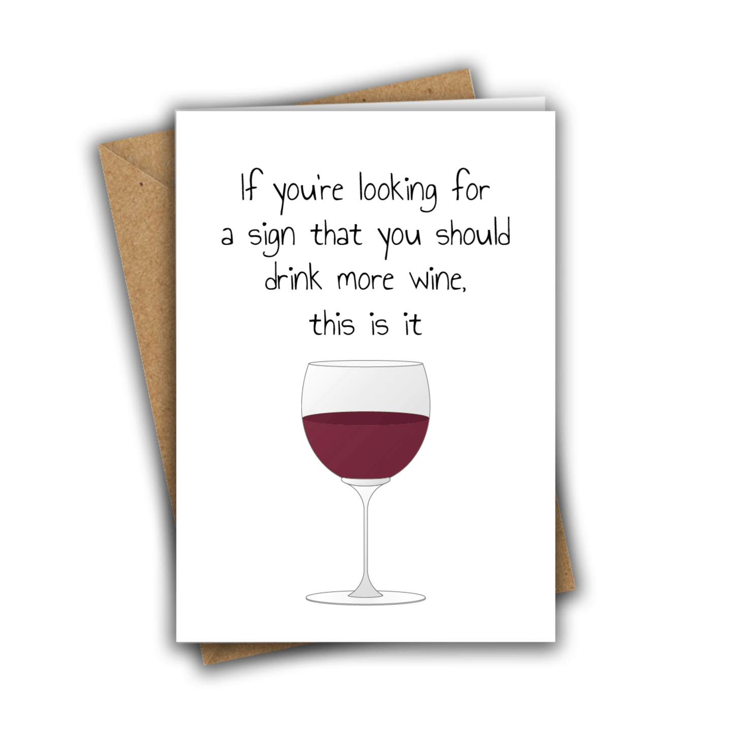 Little Kraken's Looking For a Sign You Should Drink More Wine, General Cards for £3.50 each