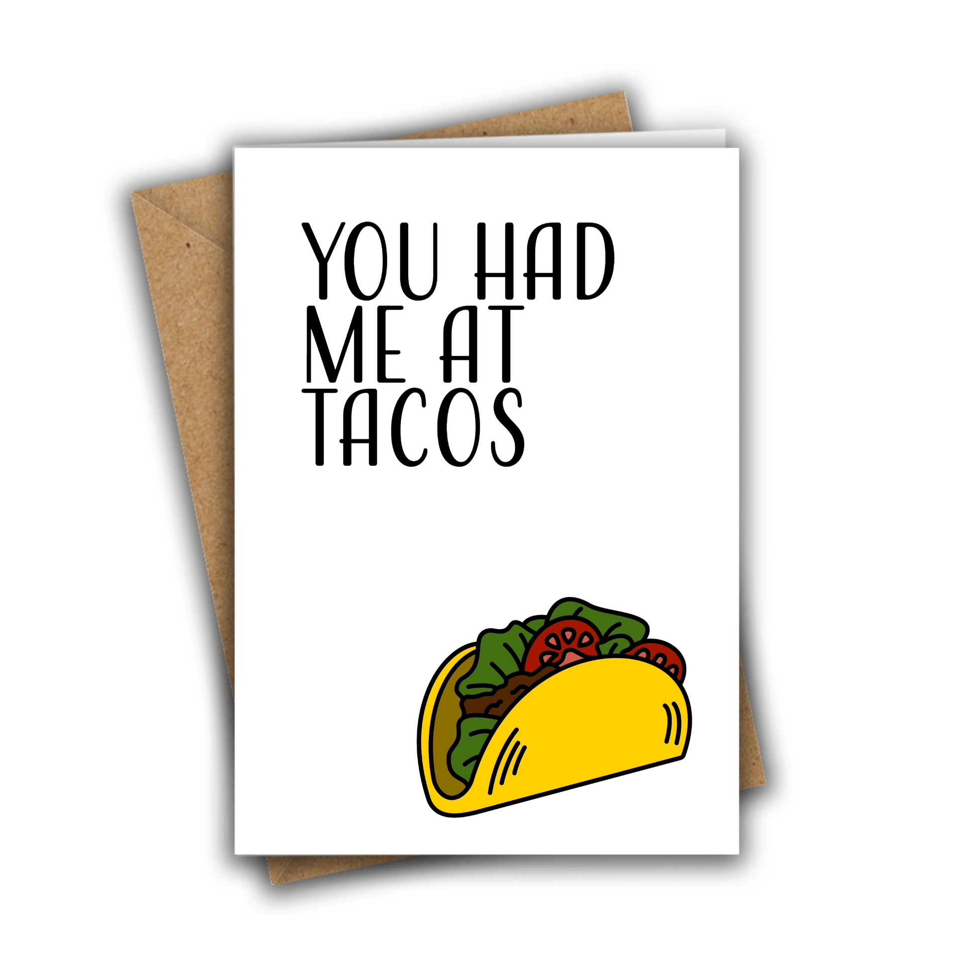 Little Kraken's You Had Me at Tacos, Love Cards for £3.50 each