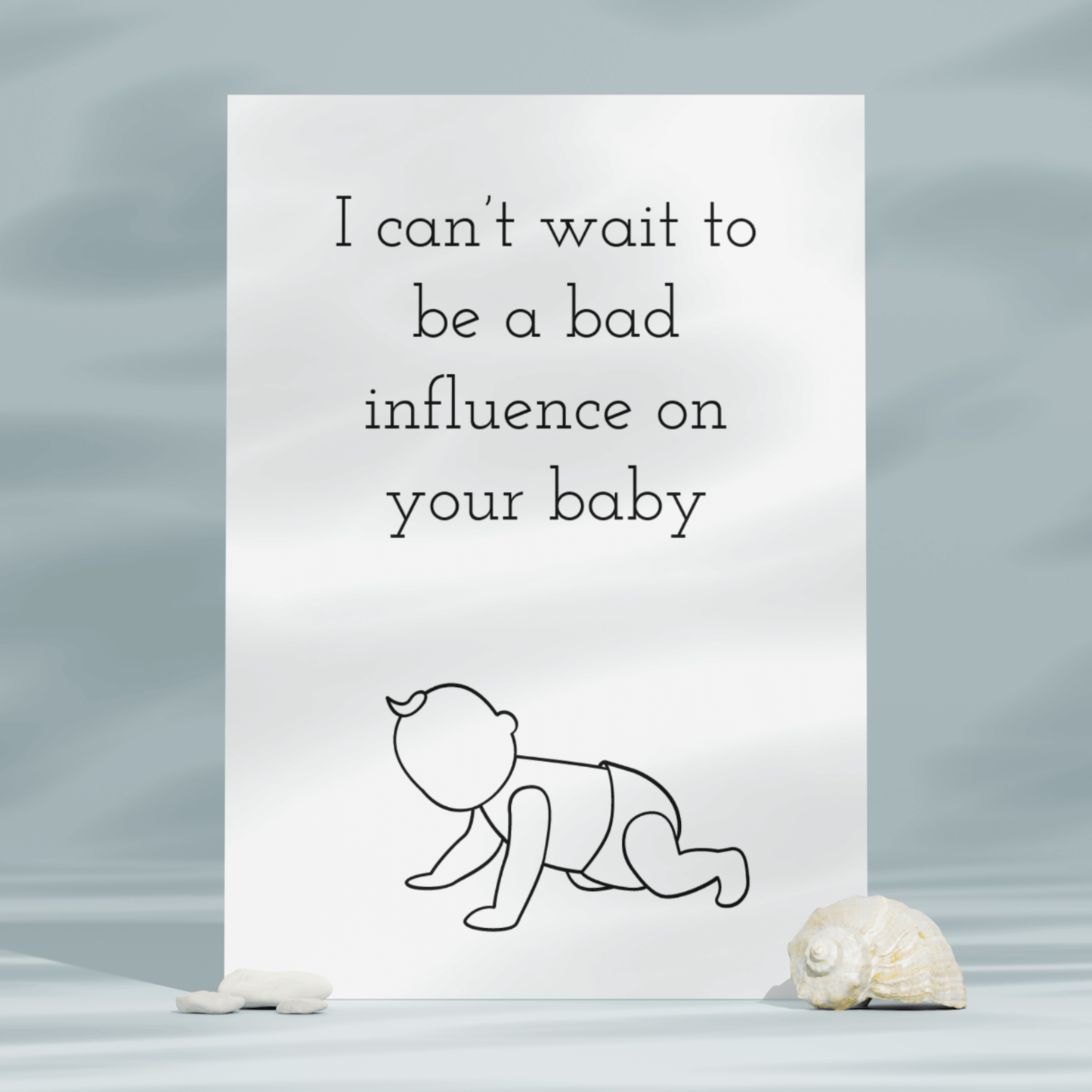 Little Kraken's Bad Influence on Your Baby, New Baby Cards for £3.50 each