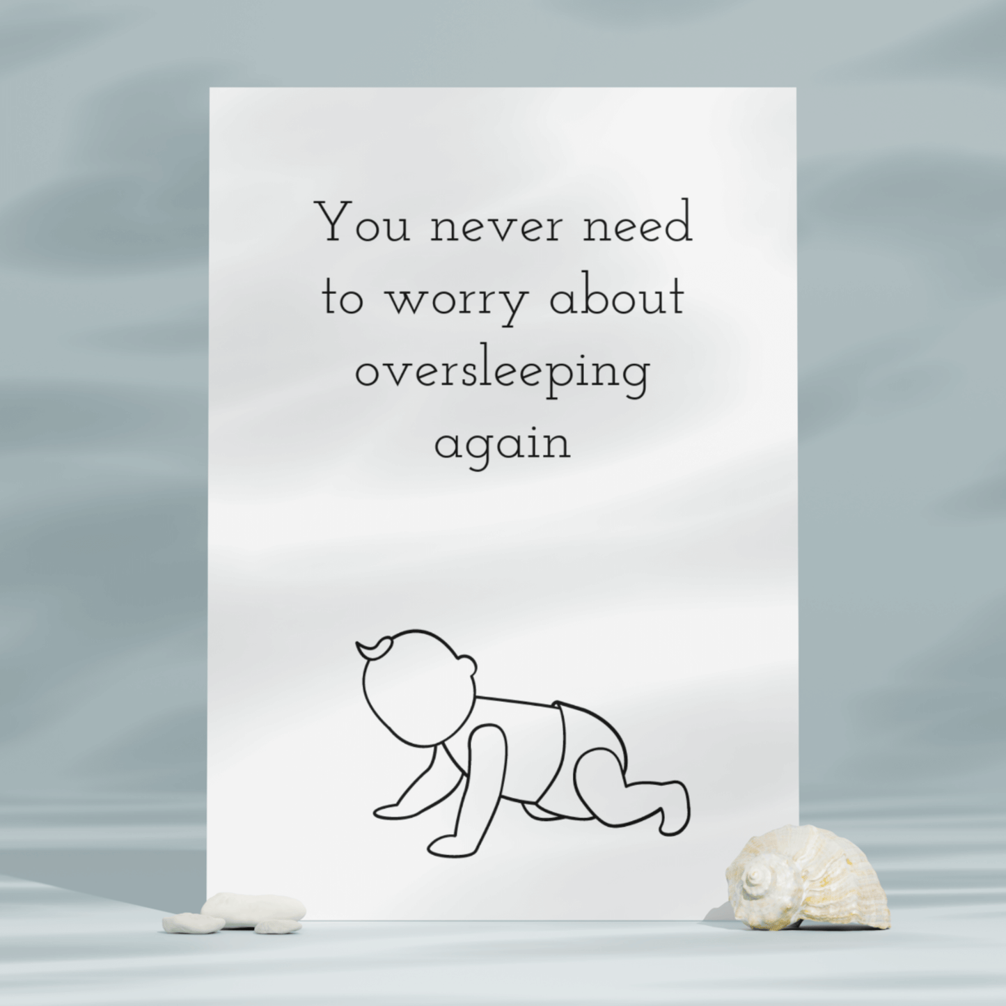 Little Kraken's Never Need to Worry About Oversleeping, New Baby Cards for £3.50 each
