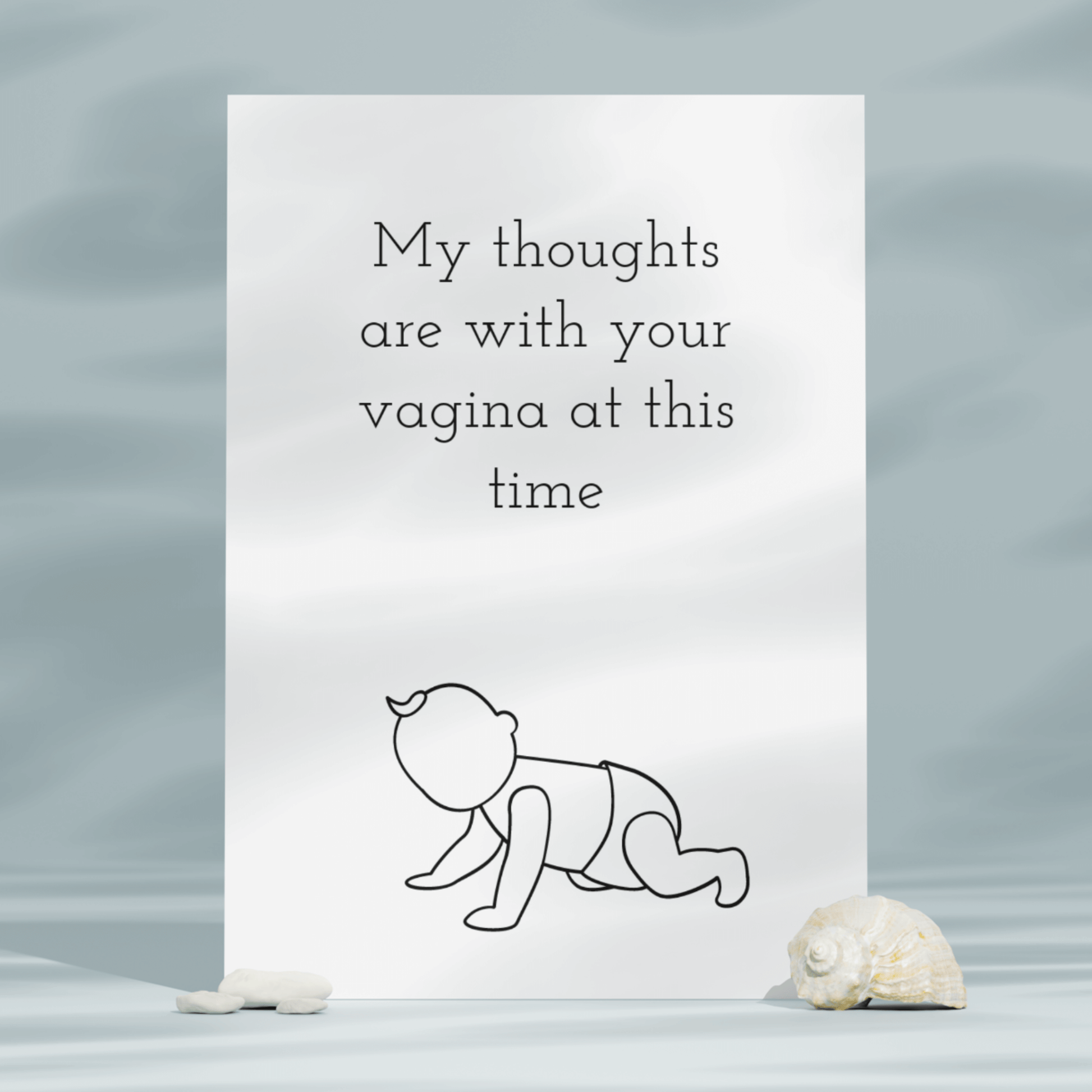 Little Kraken's Thoughts With Your Vagina at This Time, New Baby Cards for £3.50 each