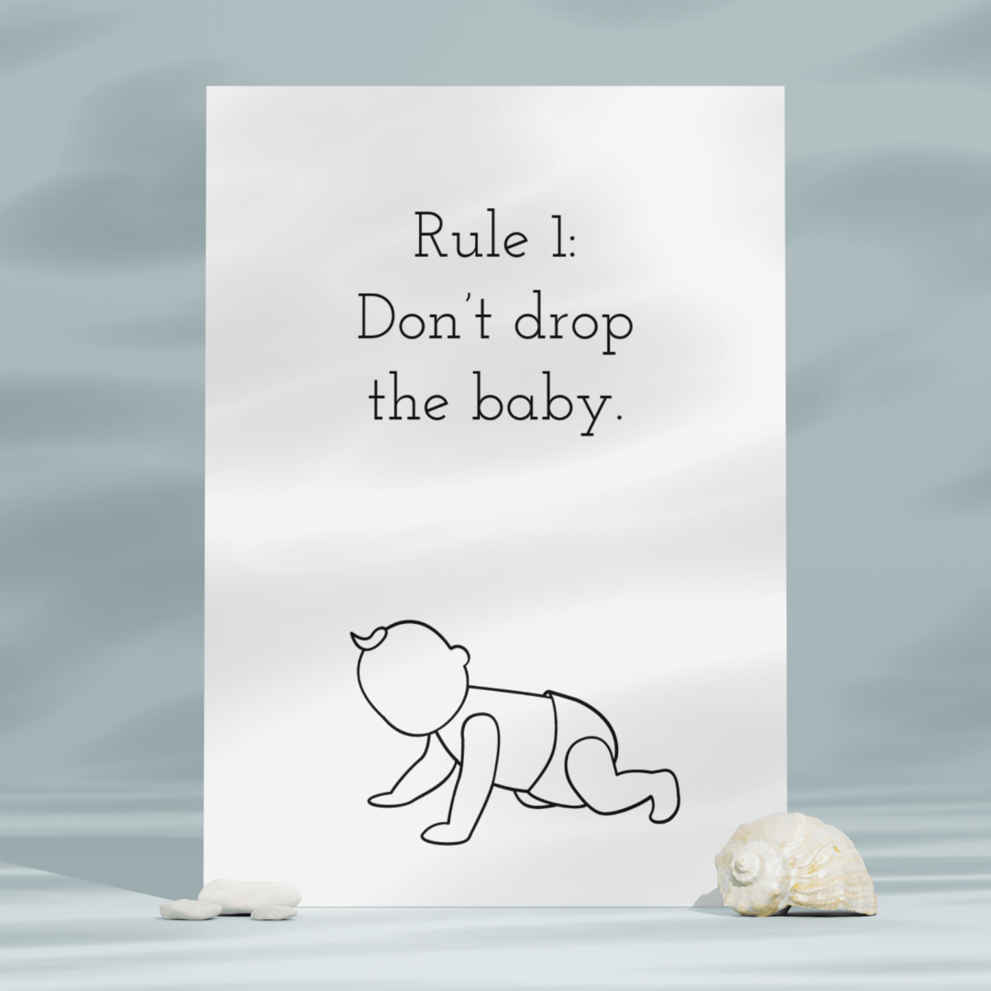 Little Kraken's Rule 1: Don't Drop the Baby, New Baby Cards for £3.50 each