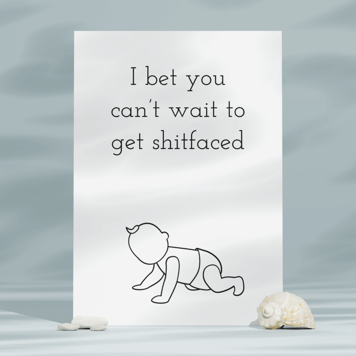 Little Kraken's Can't Wait to Get Shitfaced, New Baby Cards for £3.50 each