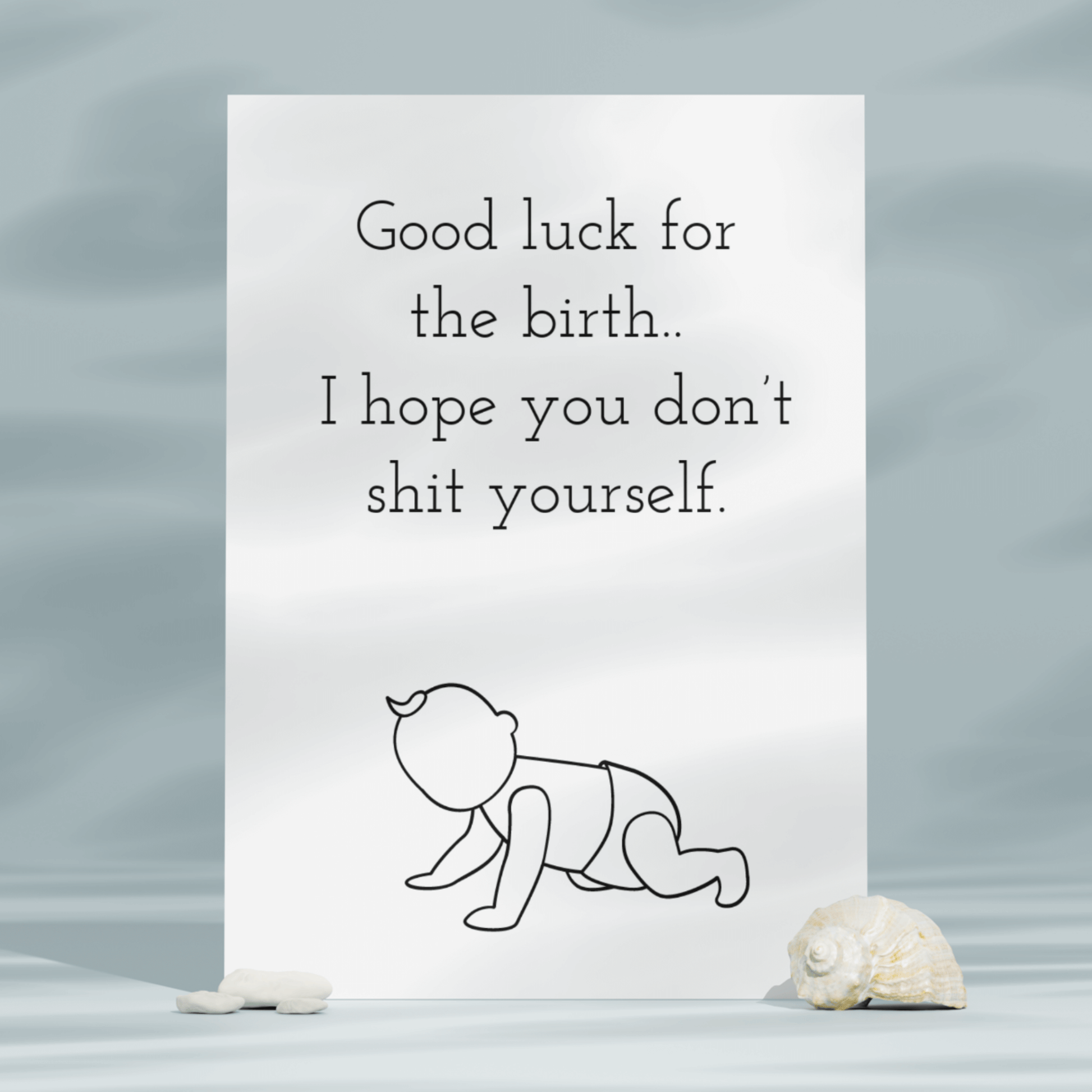 Little Kraken's I Hope You Don't Shit Yourself, New Baby Cards for £3.50 each