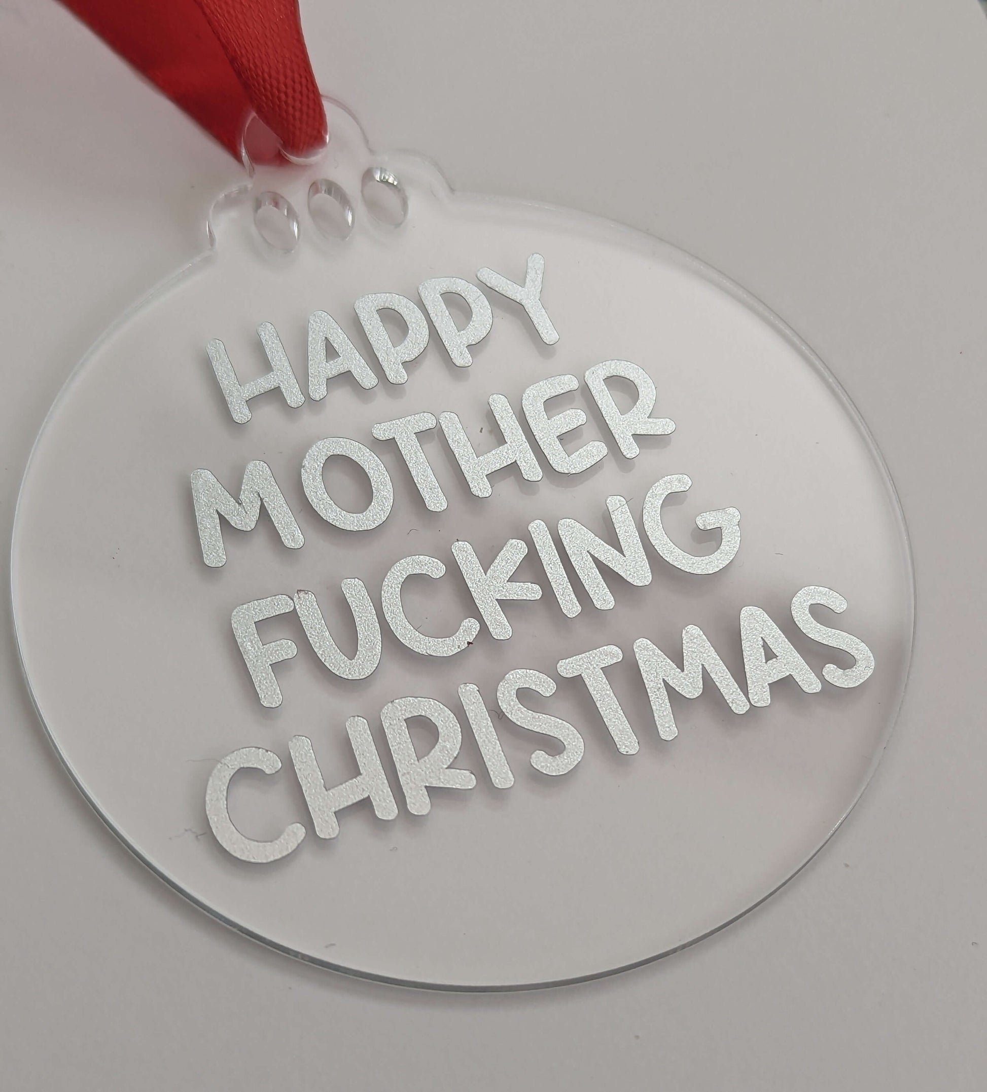 Little Kraken's Happy Mother Fucking Christmas Hanging Decoration, Christmas Decorations for £4.99 each
