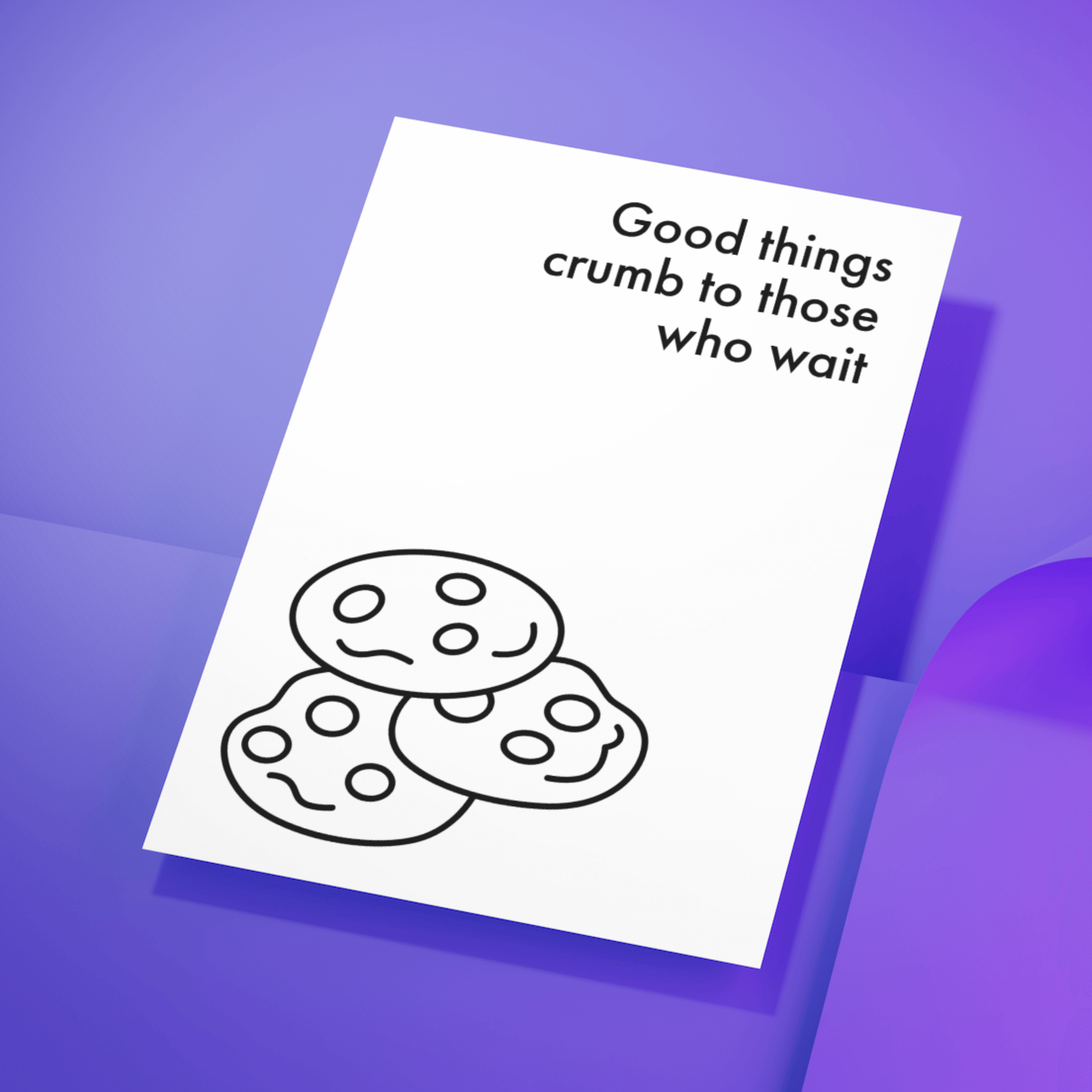 Little Kraken's Good Things Crumb to Those Who Wait, Congratulations Cards for £3.50 each