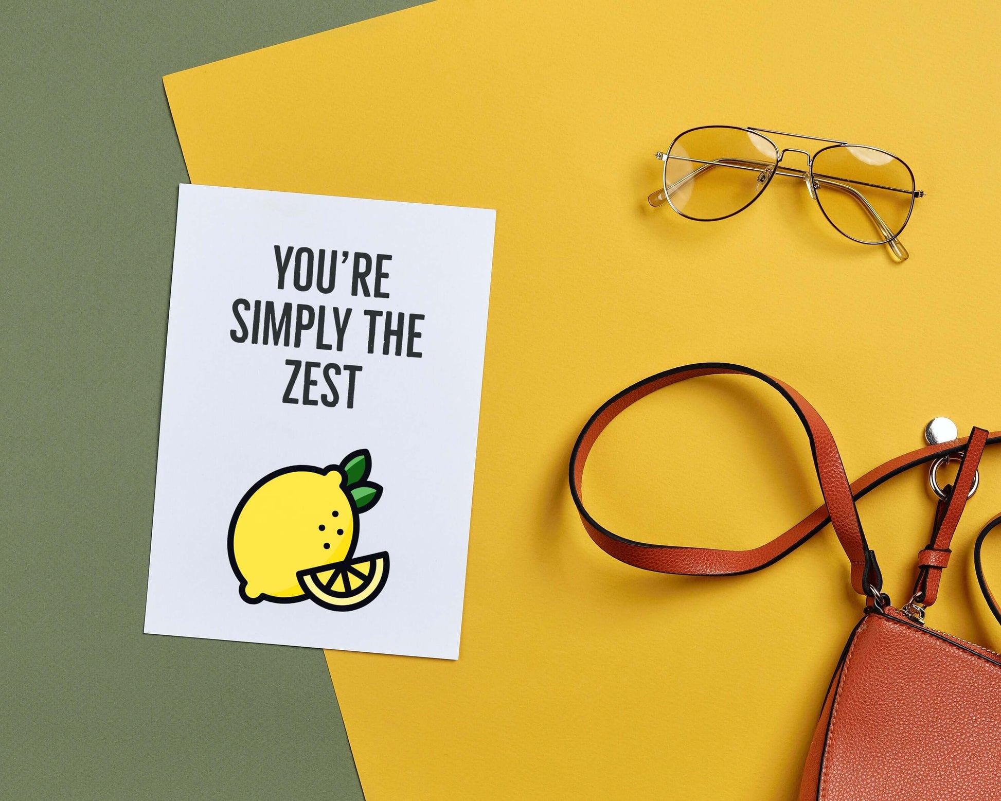 The Card Store UK's You're Simply The Zest | Funny Lemon Pun Card | Everyday Blank Pun Card, General Cards for £3.50 each