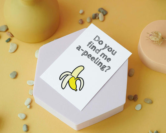 Do You Find Me A-Peeling? | Funny Banana Pun Greeting Card | Everyday General Blank Love Card