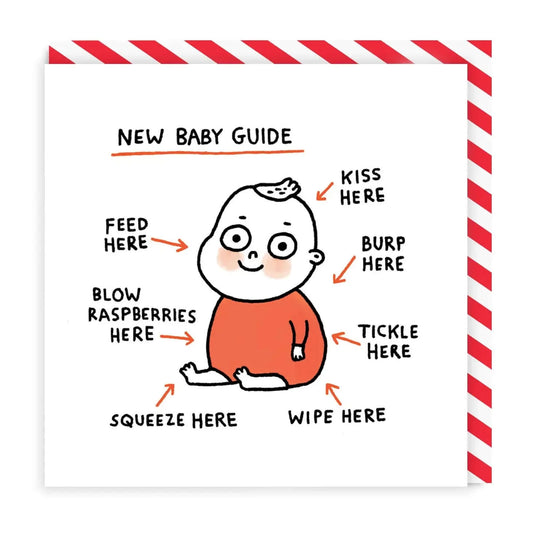 Gemma Correll New Baby Guide Greeting Card New Baby Card Gemma Correll