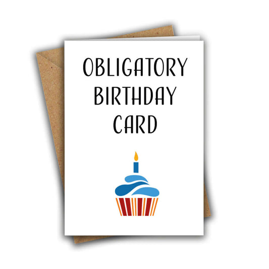 Little Kraken's Obligatory Birthday Card Funny Sarcastic A5 Birthday Card, Birthday Cards for £3.50 each