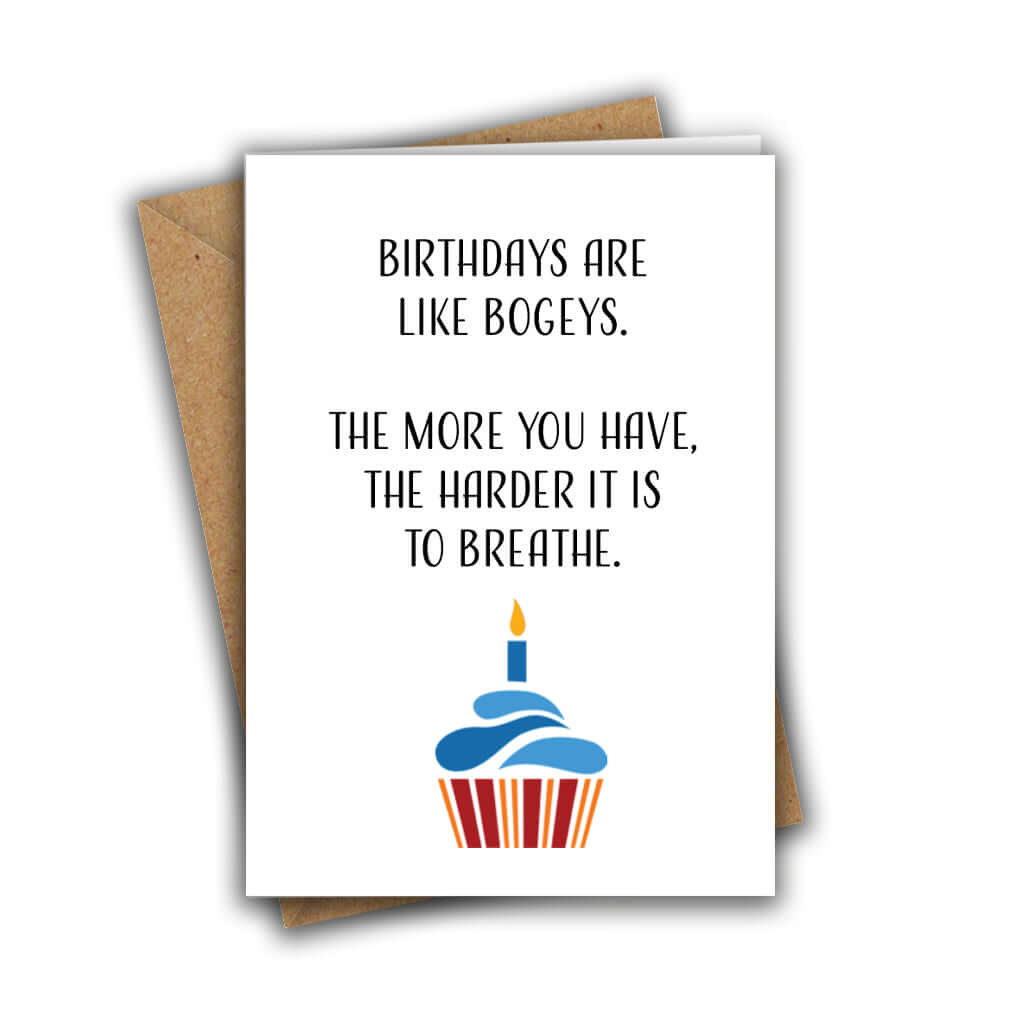 Little Kraken's Birthdays Are Like Bogeys Funny Rude A5 Birthday Card, Birthday Cards for £3.50 each