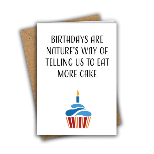 Little Kraken's Birthdays Are Nature's Way Of Telling Us To Eat More Cake Funny Rude A5 Birthday Card, Birthday Cards for £3.50 each