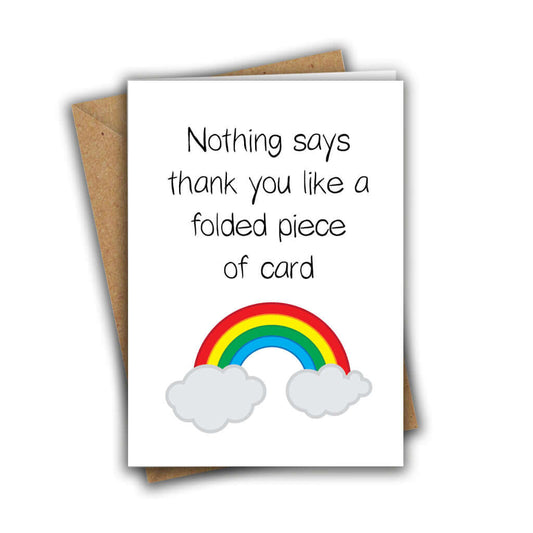 Little Kraken's Nothing Says Thank You Rainbow Paper Hug Sweet Cute Teacher Sarcastic A5 Greeting Card, General Cards for £3.50 each