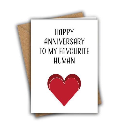 Little Kraken's Happy Anniversary To My Favourite Human A5 Greeting Card, Anniversary Cards for £3.50 each