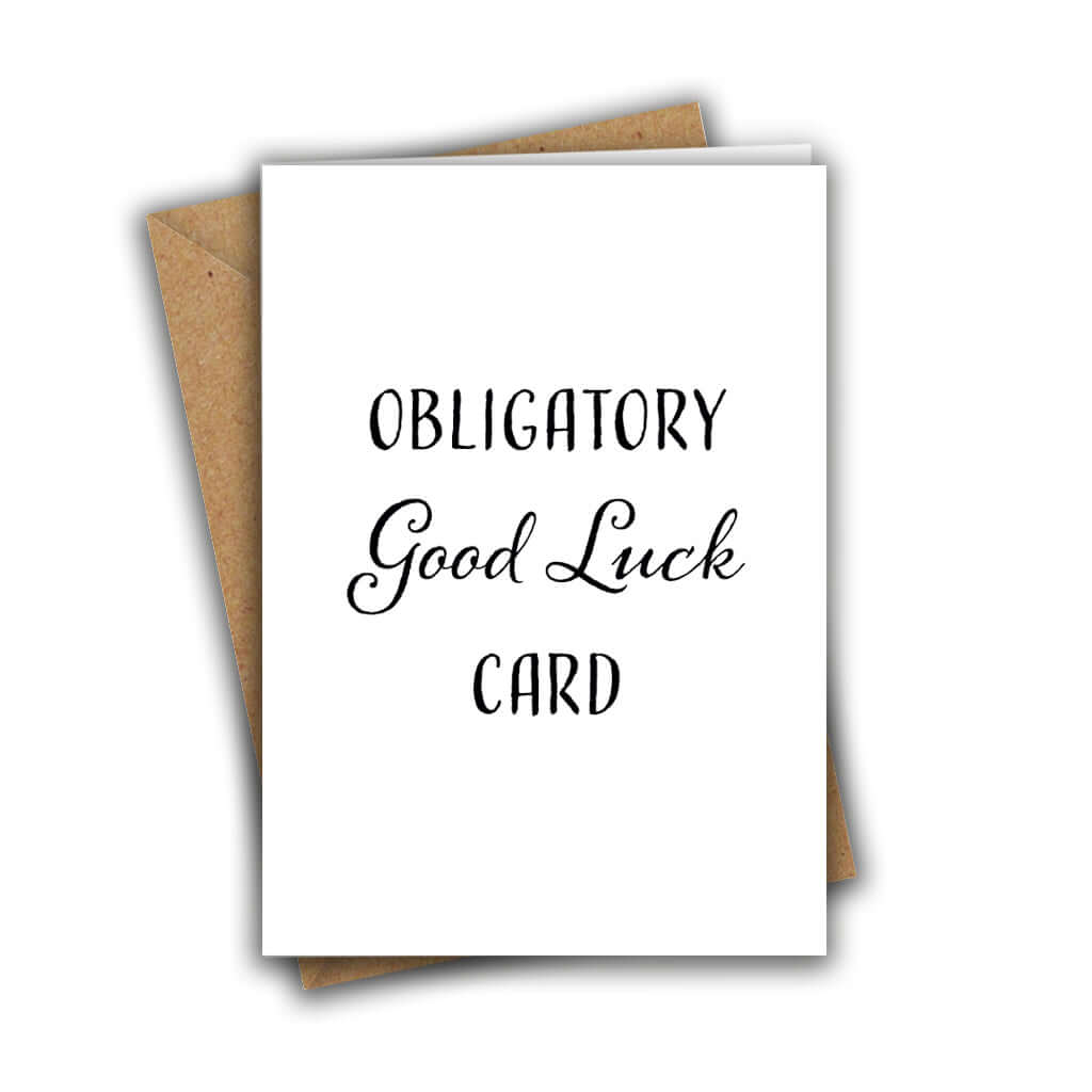 Little Kraken's Obligatory Good Luck Card A5 Greeting Card, Good Luck Cards for £3.50 each