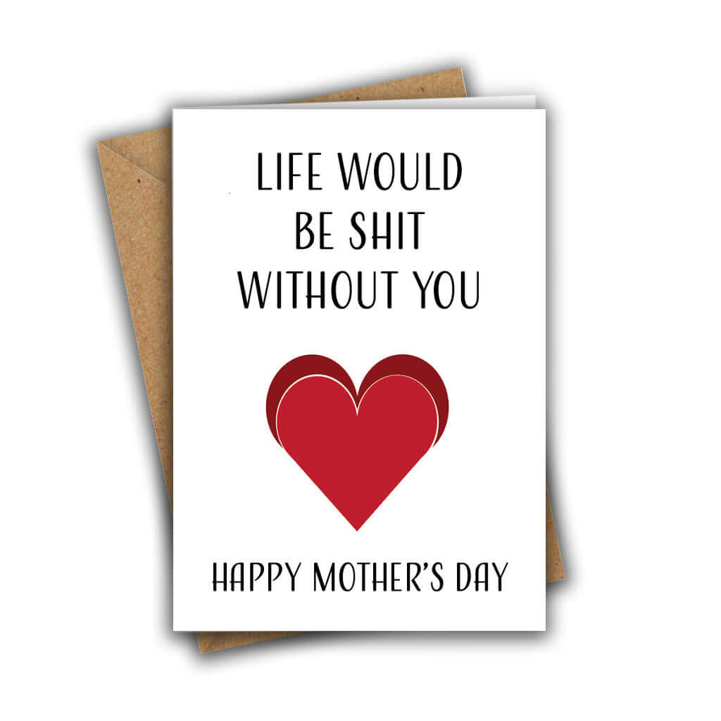 Little Kraken's Life Would Be Shit Without You A5 Mother's Day Greeting Card, Mother's Day Card for £3.50 each