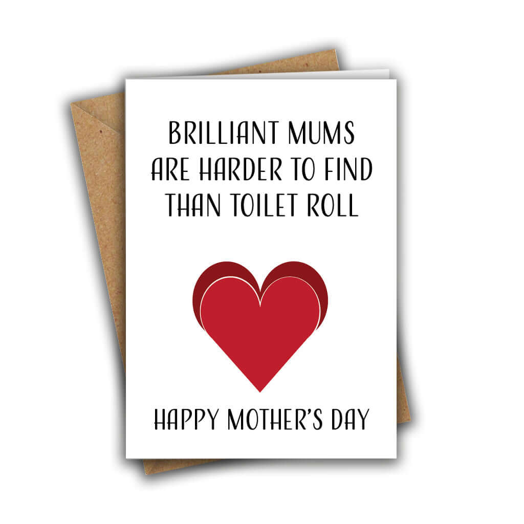 Little Kraken's Brilliant Mums Are Harder To Find Than Toilet Roll A5 Mother's Day Greeting Card, Mother's Day Card for £3.50 each