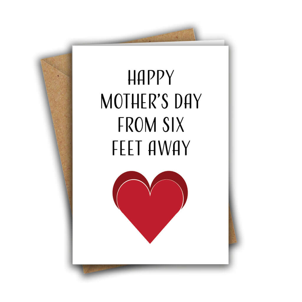 Little Kraken's Happy Mother's Day From Six Feet Away A5 Mother's Day Greeting Card, Mother's Day Card for £3.50 each