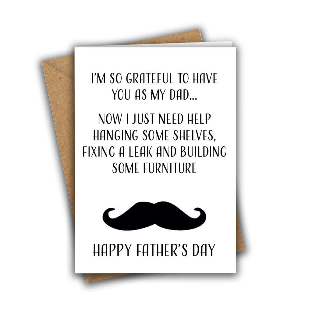 Little Kraken's I'm So Grateful To Have You As My Dad Father's Day Greeting Card, Father's Day Card for £3.50 each