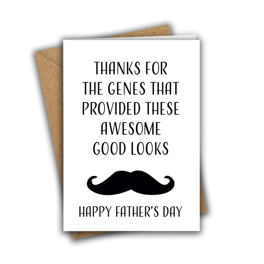 Little Kraken's Thanks For The Genes That Provided These Awesome Good Looks Father's Day Greeting Card, Father's Day Card for £3.50 each