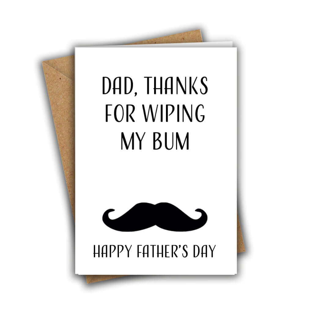 Little Kraken's Dad, Thanks For Wiping My Bum Father's Day Greeting Card, Father's Day Card for £3.50 each