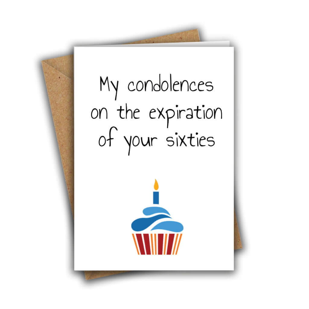 Little Kraken's My Condolences on the Expiration of Your Sixties Funny A5 70th Birthday Card, Birthday Cards for £3.50 each