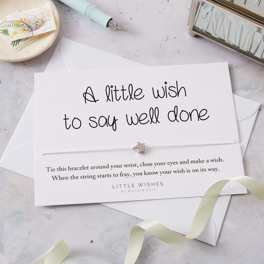 by Molly & Izzie A Little Wish to Say Well Done Star Wish Bracelet