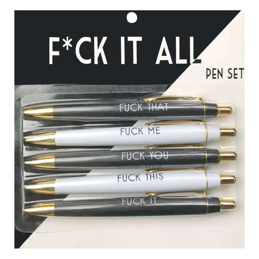 Fun Club Fuck It All Funny Rude Novelty Pen Set