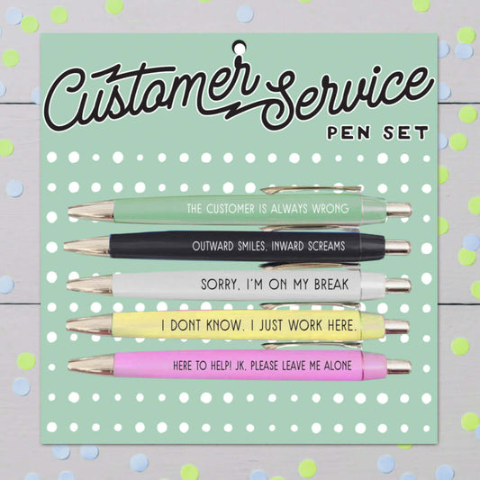 Fun Club Customer Service Office Funny Novelty Pen Set
