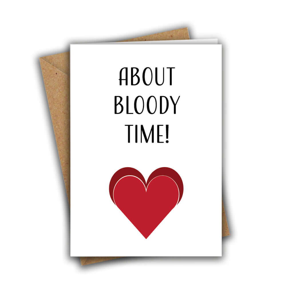 Little Kraken's About Bloody Time Funny Engagement A5 Greeting Card, Engagement Cards for £3.50 each