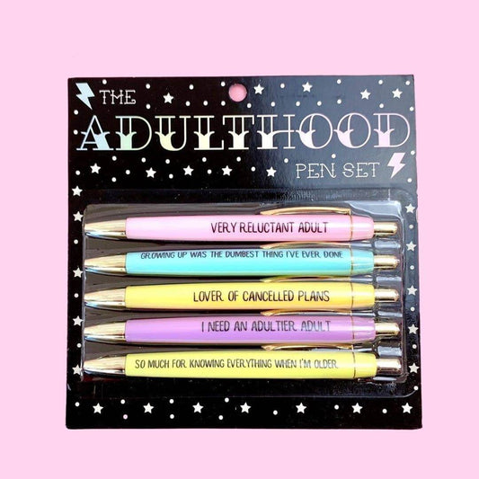 Fun Club Adulting Funny Novelty Pen Set