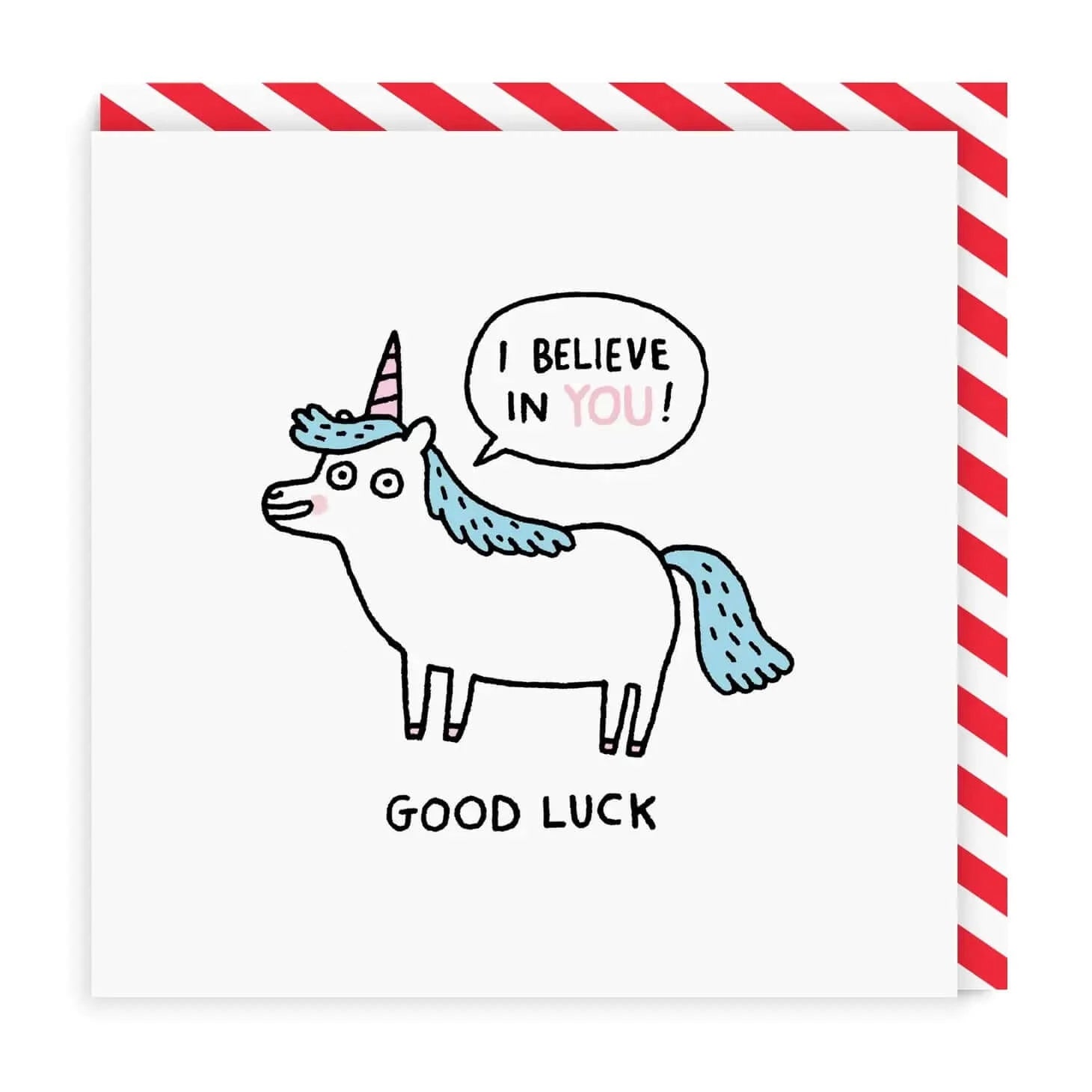 Gemma Correll I Believe in You! Unicorn Greeting Card Good Luck Cards Gemma Correll