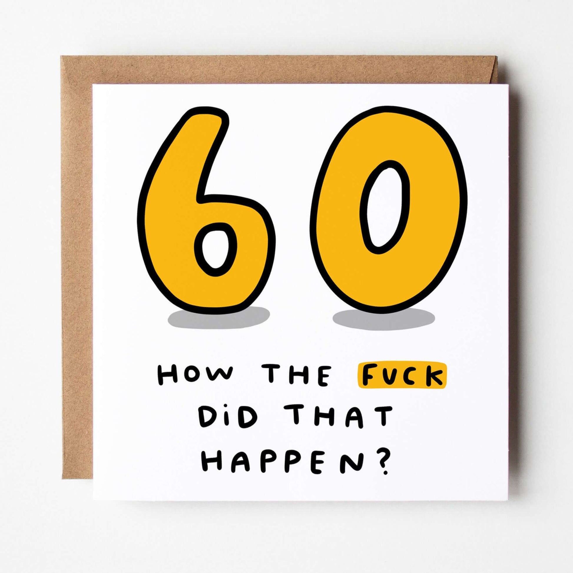 Dandy Sloth 60 How The Fuck Did That Happen 60th Birthday Square Greeting Card Birthday Cards Dandy Sloth