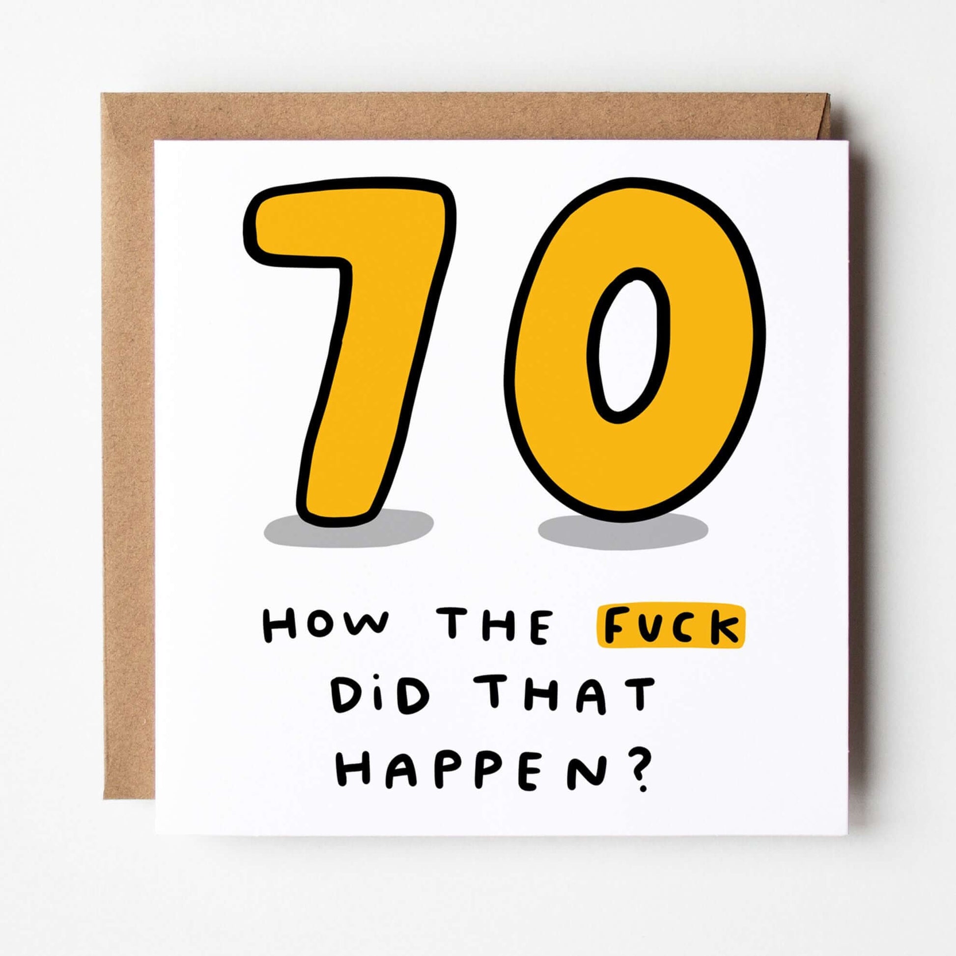 Dandy Sloth 70 How The Fuck Did That Happen 70th Birthday Square Greeting Card Birthday Cards Dandy Sloth