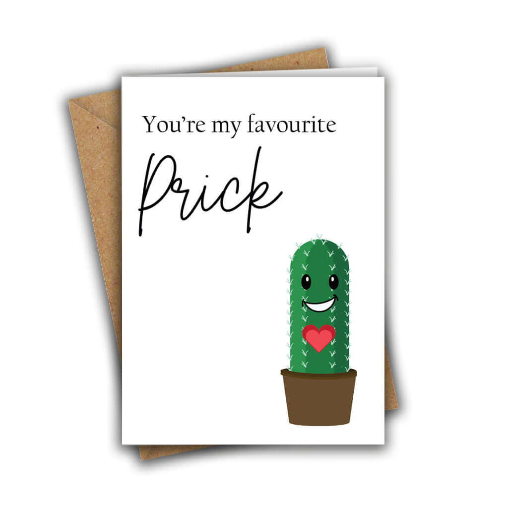 Little Kraken's You're My Favourite Prick Funny Anniversary Love Valentines Greeting Card, Love Cards for £3.50 each