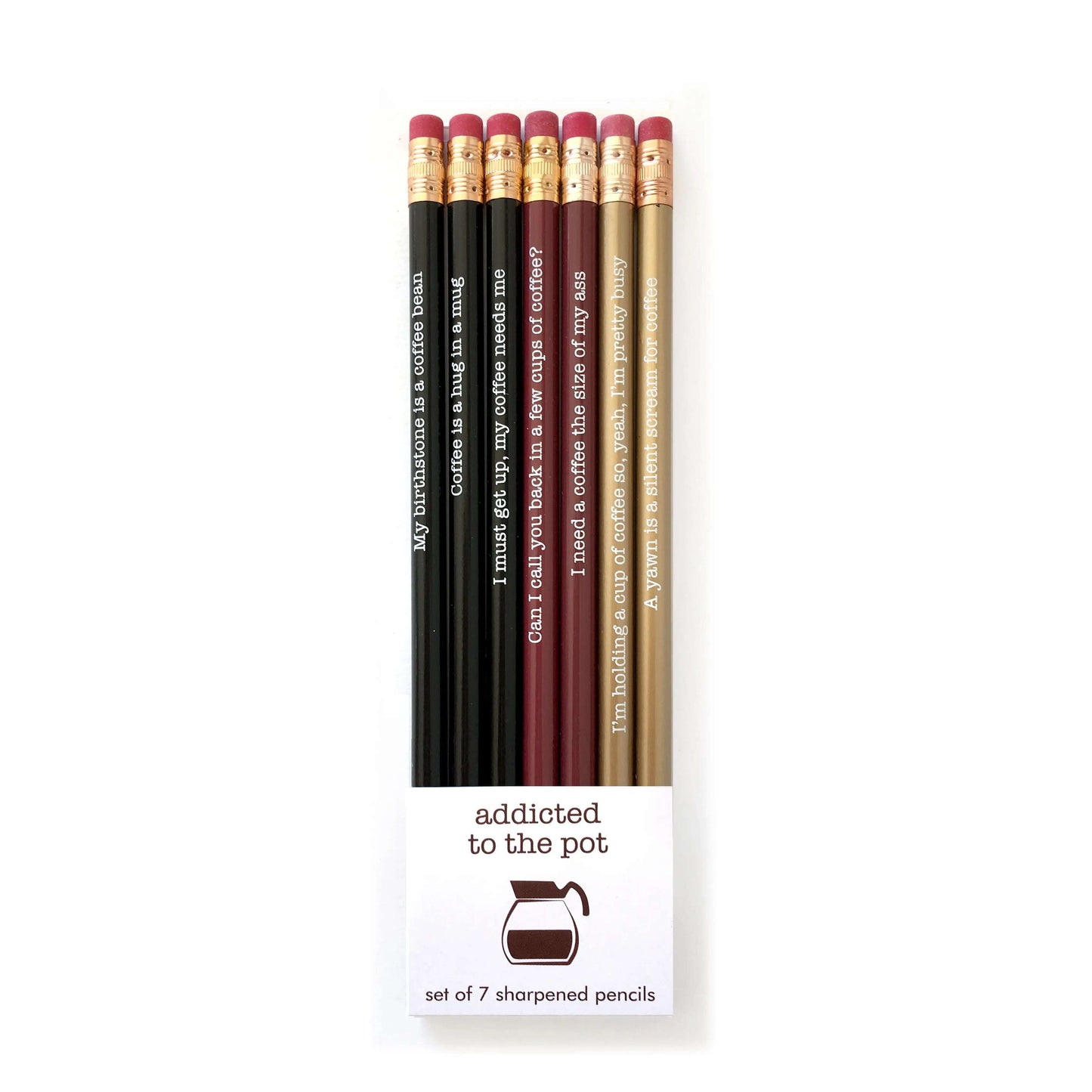 Snifty Funny Coffee Addicted to the Pot Pencil Set, Pencil Sets for £4.75