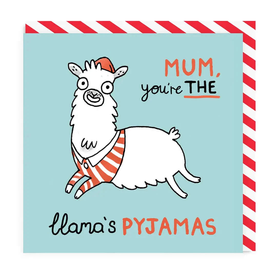 Gemma Correll Mum, You're The Llama's Pyjamas Mother's Day Greeting Card Mother's Day Card Gemma Correll