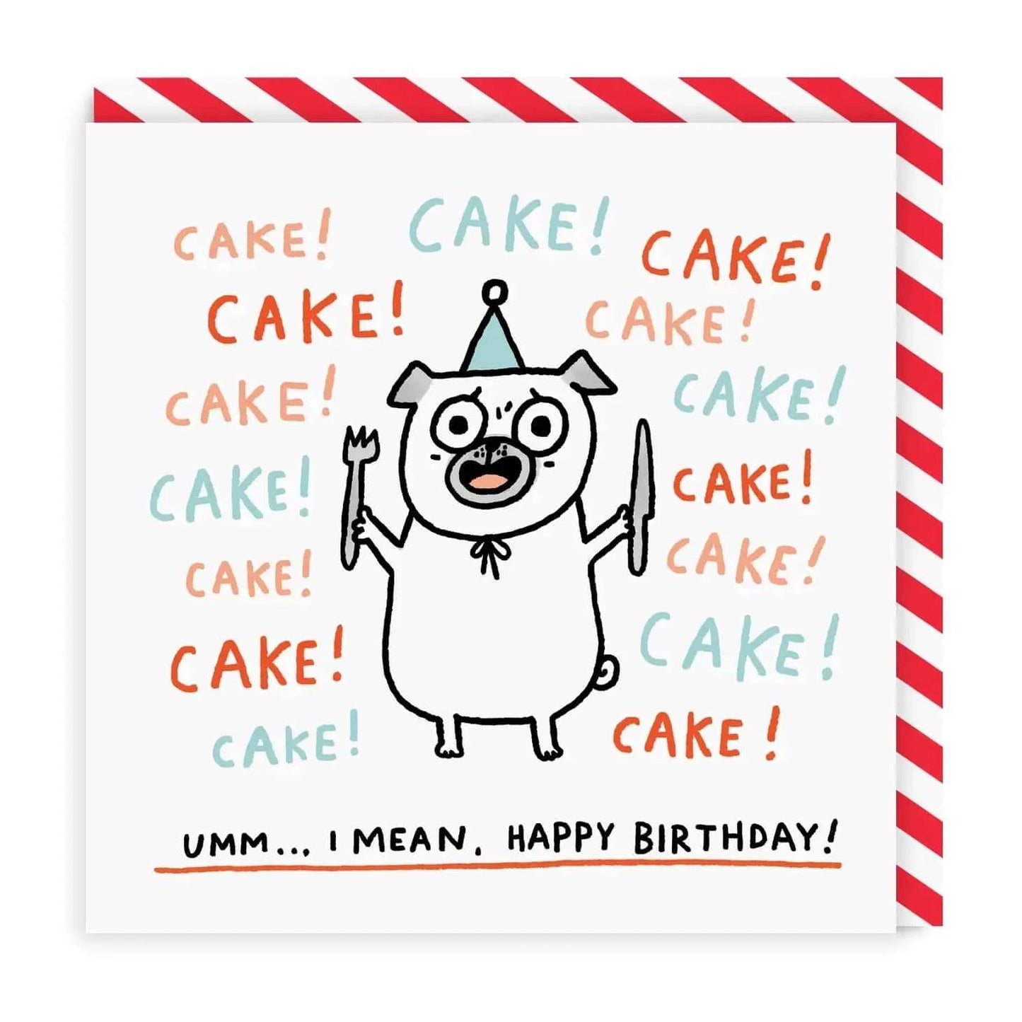 Gemma Correll Cake! Cake! Cake! Funny Birthday Card Birthday Cards Gemma Correll